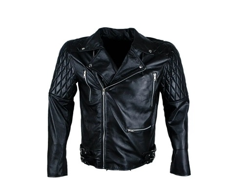 Green Leather Biker Jacket