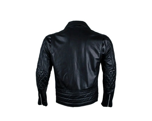 Green Leather Biker Jacket